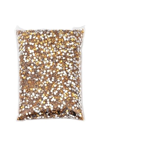 Hotfix Strasssteine Hotfix-Strasssteine, großes Paket, Harz, nicht, lose, flache Kristalle, Nagel, DIY, Glitzerstein(Golden,PCS_2MM 10000PCS) von LCKKJHG