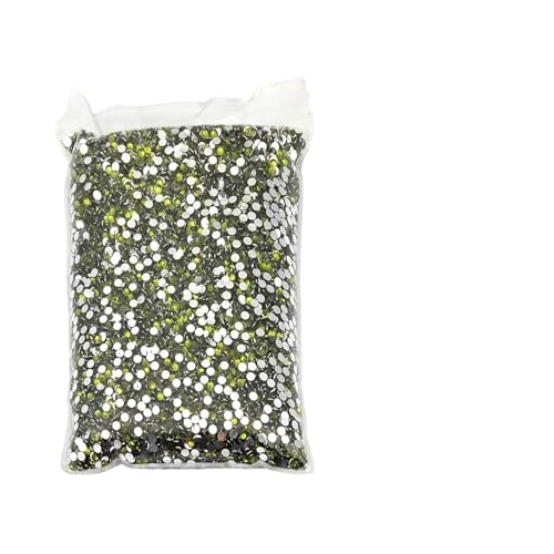 Hotfix Strasssteine Hotfix-Strasssteine, großes Paket, Harz, nicht, lose, flache Kristalle, Nagel, DIY, Glitzerstein(Olive green,PCS_5MM 3000PCS) von LCKKJHG