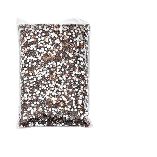 Hotfix Strasssteine Hotfix-Strasssteine, großes Paket, Harz, nicht, lose, flache Kristalle, Nagel, DIY, Glitzerstein(Smoked topaz,PCS_4MM 5000 PCS) von LCKKJHG