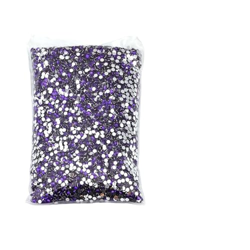 Hotfix Strasssteine Hotfix-Strasssteine, großes Paket, Harz, nicht, lose, flache Kristalle, Nagel, DIY, Glitzerstein(Violet,PCS_4MM 5000 PCS) von LCKKJHG