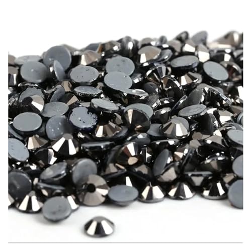 Hotfix Strasssteine Hotfix-Strasssteine ​​in 40 Farben, Kristall-AB, for Aufbügeln, for Näh- und Stoffdekorationen(Black Hematite,Ss10 1440pcs) von LCKKJHG