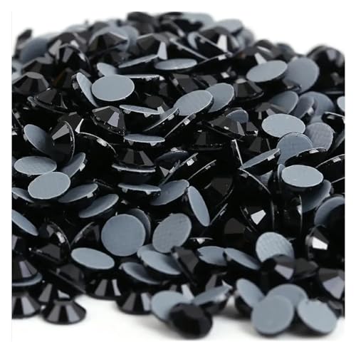 Hotfix Strasssteine Hotfix-Strasssteine ​​in 40 Farben, Kristall-AB, for Aufbügeln, for Näh- und Stoffdekorationen(Black Jet,Mix ss6-ss30 10gram) von LCKKJHG
