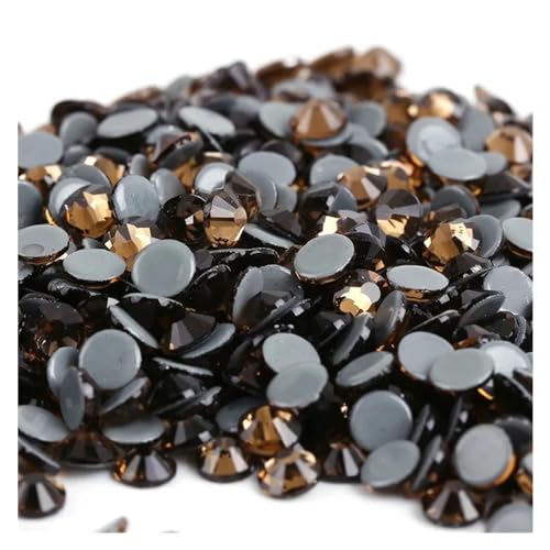 Hotfix Strasssteine Hotfix-Strasssteine ​​in 40 Farben, Kristall-AB, for Aufbügeln, for Näh- und Stoffdekorationen(Smoked Topaz,Mix ss6-ss30 10gram) von LCKKJHG
