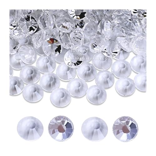 Hotfix Strasssteine Klar AB Nicht hot fix Strass flache rückseite kristalle glas stein strass glitters for 3d nagel bekleidungs ​​hochzeit(Transparent,SS8 1440pcs) von LCKKJHG