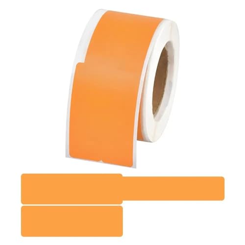 Kabeletiketten, selbstklebend, auf Rolle, 100 Stück/Rolle, wasserdichte Drahtmarkierung, Laser-Drucker-Verbindungen, Netzwerk-Organizer, Kabelzubehör (Orange) von LCKKJHG