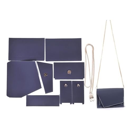 LCKKJHG DIY-Kit Zur Herstellung Einer Ledertasche Leder-Material-Set for Lippenstift, Make-up, Telefon, eine Umhängetasche, Handtasche, DIY, handgefertigt(Deep Blue Color) von LCKKJHG
