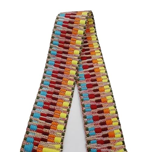 LCKKJHG Gurtband 2/5Y 38/50mm Ethnische Jacquard Gurtband Polyester Band Band Taschen Strap Trims Kleidung Gürtel Dekoration Spitze Band DIY Nähen Schrägband(03-50mm,5Yards) von LCKKJHG