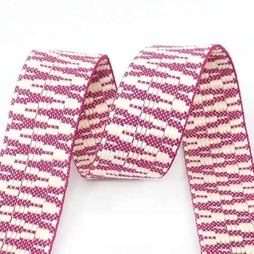 LCKKJHG Gurtband 2/5Y 38/50mm Ethnische Jacquard Gurtband Polyester Band Band Taschen Strap Trims Kleidung Gürtel Dekoration Spitze Band DIY Nähen Schrägband(7-38mm,5Yards) von LCKKJHG