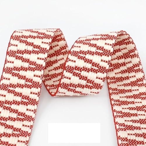 LCKKJHG Gurtband 2/5Y 38/50mm Ethnische Jacquard Gurtband Polyester Band Band Taschen Strap Trims Kleidung Gürtel Dekoration Spitze Band DIY Nähen Schrägband(8-38mm,5Yards) von LCKKJHG