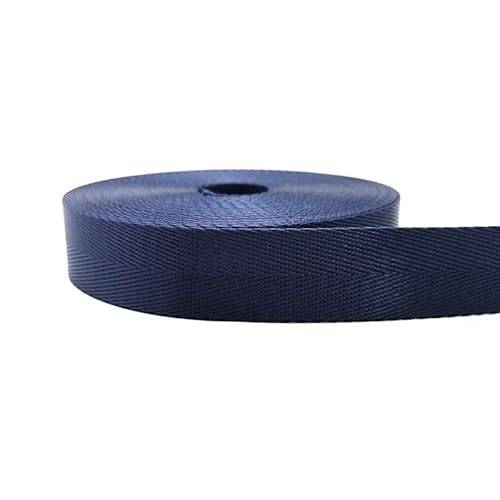 LCKKJHG Gurtband 2 Yards 1"(25mm) Riemen Nylon-Gurtband Fischgrätenmuster Rucksack-Umreifung Nähen Tasche Gürtel Zubehör(Blue) von LCKKJHG