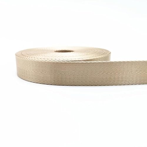 LCKKJHG Gurtband 2 Yards 1"(25mm) Riemen Nylon-Gurtband Fischgrätenmuster Rucksack-Umreifung Nähen Tasche Gürtel Zubehör(Khaki) von LCKKJHG