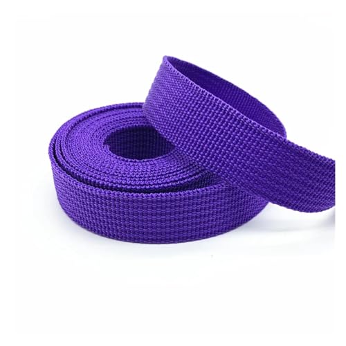 LCKKJHG Gurtband 2 Yards 20 mm Canvas-Band, Gürteltaschen-Gurtband, Nylon-Gurtband, Haustier-Gurtband, Rucksack-Umreifung, Nähen, Tasche, Gürtel, Zubehör(Purple) von LCKKJHG