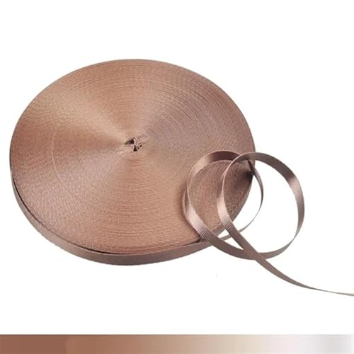 LCKKJHG Gurtband 45 Meter 10 mm buntes Nylon-Gurtband, Schrägband for handgefertigte Arbeitskarten, Gurt, Kleidung, Nähzubehör(Coffee) von LCKKJHG