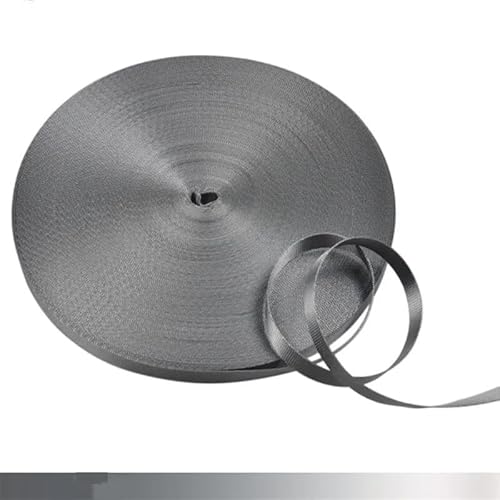 LCKKJHG Gurtband 45 Meter 10 mm buntes Nylon-Gurtband, Schrägband for handgefertigte Arbeitskarten, Gurt, Kleidung, Nähzubehör(Darkgray) von LCKKJHG