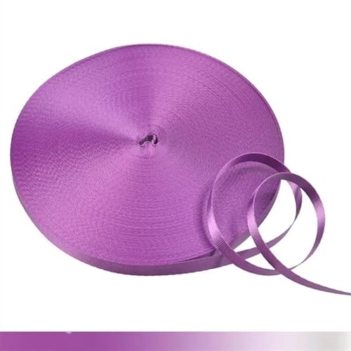 LCKKJHG Gurtband 45 Meter 10 mm buntes Nylon-Gurtband, Schrägband for handgefertigte Arbeitskarten, Gurt, Kleidung, Nähzubehör(Darkpurple) von LCKKJHG