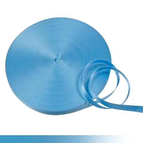 LCKKJHG Gurtband 45 Meter 10 mm buntes Nylon-Gurtband, Schrägband for handgefertigte Arbeitskarten, Gurt, Kleidung, Nähzubehör(LightBlue) von LCKKJHG