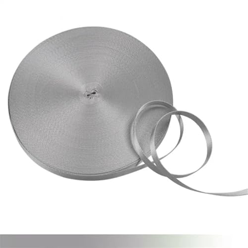 LCKKJHG Gurtband 45 Meter 10 mm buntes Nylon-Gurtband, Schrägband for handgefertigte Arbeitskarten, Gurt, Kleidung, Nähzubehör(LightGray) von LCKKJHG