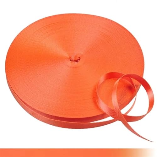 LCKKJHG Gurtband 45 Meter 10 mm buntes Nylon-Gurtband, Schrägband for handgefertigte Arbeitskarten, Gurt, Kleidung, Nähzubehör(Orange) von LCKKJHG