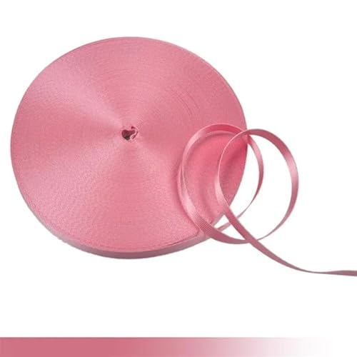 LCKKJHG Gurtband 45 Meter 10 mm buntes Nylon-Gurtband, Schrägband for handgefertigte Arbeitskarten, Gurt, Kleidung, Nähzubehör(Pink) von LCKKJHG