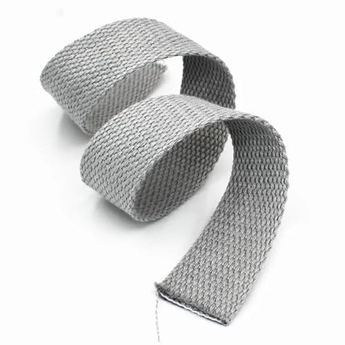 LCKKJHG Gurtband 5 Meter 20/25/32/38 mm 1,3 mm Dickes Baumwoll-Gurtband, Taschengurt, Bekleidungsbänder, Gürtel, DIY, Kleidung, Nähband, Schrägband(Gray,32mm) von LCKKJHG