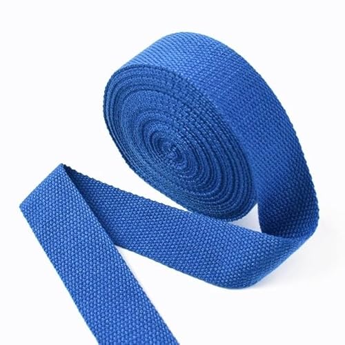 LCKKJHG Gurtband 5 Meter 20/25/32/38 mm 1,3 mm Dickes Baumwoll-Gurtband, Taschengurt, Bekleidungsbänder, Gürtel, DIY, Kleidung, Nähband, Schrägband(Royalblue,38mm) von LCKKJHG