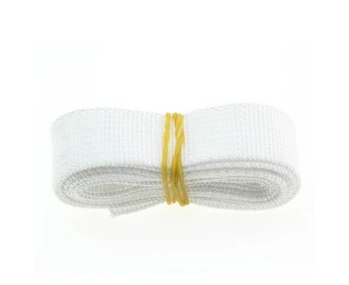 LCKKJHG Gurtband 5 Meter 25 mm Canvas-Band, Gürteltasche, Baumwoll-Gurtband, Polyester/Baumwoll-Gurtband, Rucksack-Umreifung, Nähen, Tasche, Gürtel, Zubehör(White 5M) von LCKKJHG