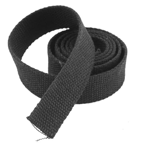 LCKKJHG Gurtband 5 Meter 25 mm Canvas-Band, Gürteltasche, Gurtband, Nylon-Gurtband, Rucksack-Umreifung, Nähen, Tasche, Gürtel, Zubehör(Black) von LCKKJHG