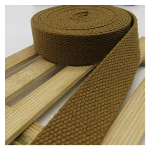 LCKKJHG Gurtband 5 Meter 25 mm Canvas-Band, Gürteltasche, Gurtband, Nylon-Gurtband, Rucksack-Umreifung, Nähen, Tasche, Gürtel, Zubehör(Khaki) von LCKKJHG