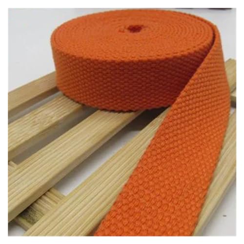 LCKKJHG Gurtband 5 Meter 25 mm Canvas-Band, Gürteltasche, Gurtband, Nylon-Gurtband, Rucksack-Umreifung, Nähen, Tasche, Gürtel, Zubehör(Orange) von LCKKJHG