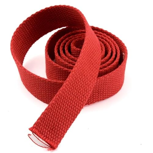LCKKJHG Gurtband 5 Meter 25 mm Canvas-Band, Gürteltasche, Gurtband, Nylon-Gurtband, Rucksack-Umreifung, Nähen, Tasche, Gürtel, Zubehör(Red) von LCKKJHG