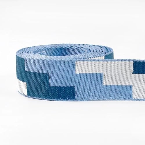 LCKKJHG Gurtband 5 Meter 38 mm Jacquard-Gurtband for Taschengurt, ethnisches Band, Gepäck, Dekor, Nähen, Schrägband, DIY-Gürtel, Schuhe, Zubehör(RD050-07) von LCKKJHG