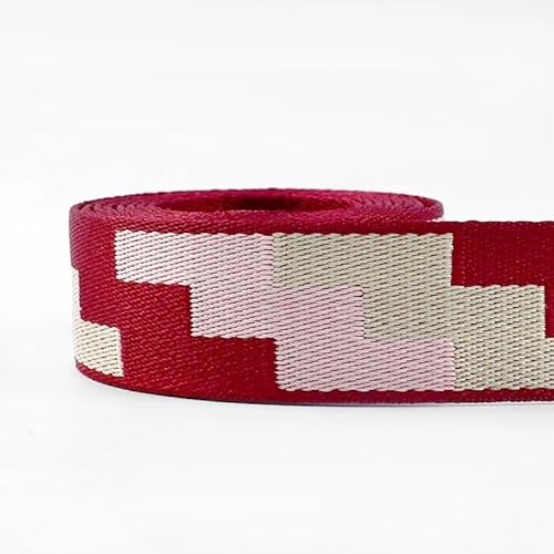 LCKKJHG Gurtband 5 Meter 38 mm Jacquard-Gurtband for Taschengurt, ethnisches Band, Gepäck, Dekor, Nähen, Schrägband, DIY-Gürtel, Schuhe, Zubehör(RD050-13) von LCKKJHG
