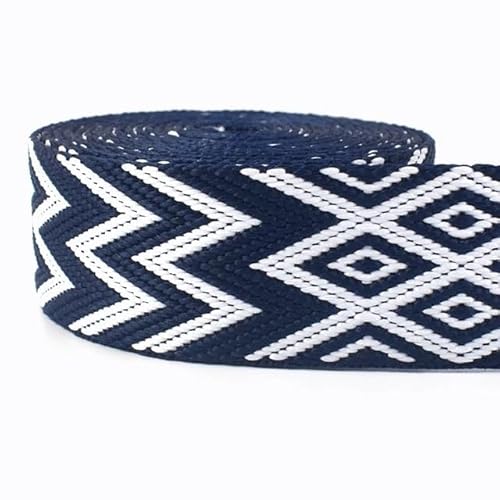 LCKKJHG Gurtband 5 Meter 38 mm Jacquard-Gurtband for Taschengurt, ethnisches Band, Gepäck, Dekor, Nähen, Schrägband, DIY-Gürtel, Schuhe, Zubehör(RD200-01) von LCKKJHG