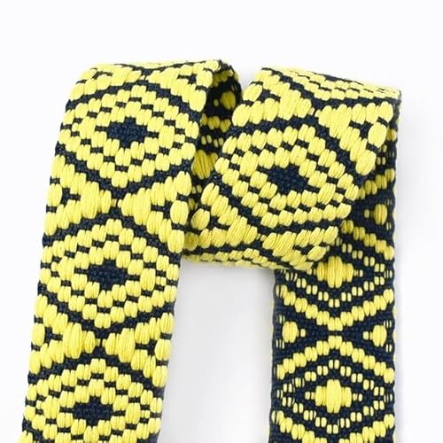 LCKKJHG Gurtband 5 Meter 38 mm Jacquard-Gurtband for Taschengurt, ethnisches Band, Gepäck, Dekor, Nähen, Schrägband, DIY-Gürtel, Schuhe, Zubehör(RD901-02) von LCKKJHG