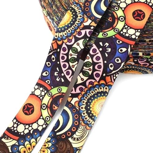 LCKKJHG Gurtband 5 Meter bedrucktes Gurtband, 38 mm, Polyester, Taschengurt, Handtaschengriff, Ledergürtel, DIY, Textil, Nähmaterial, Zubehör(01) von LCKKJHG