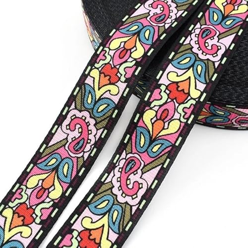 LCKKJHG Gurtband 5 Meter bedrucktes Gurtband, 38 mm, Polyester, Taschengurt, Handtaschengriff, Ledergürtel, DIY, Textil, Nähmaterial, Zubehör(02) von LCKKJHG