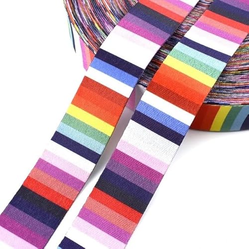 LCKKJHG Gurtband 5 Meter bedrucktes Gurtband, 38 mm, Polyester, Taschengurt, Handtaschengriff, Ledergürtel, DIY, Textil, Nähmaterial, Zubehör(11) von LCKKJHG