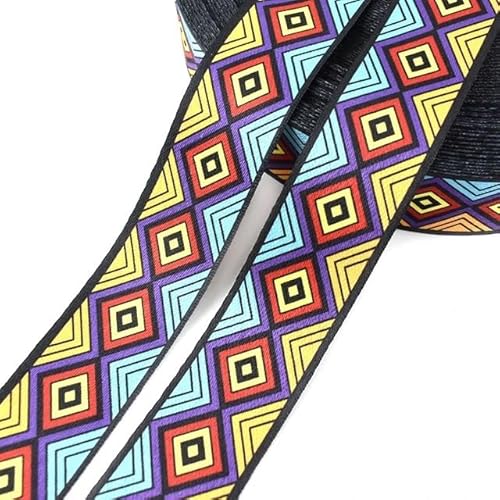 LCKKJHG Gurtband 5 Meter bedrucktes Gurtband, 38 mm, Polyester, Taschengurt, Handtaschengriff, Ledergürtel, DIY, Textil, Nähmaterial, Zubehör(15) von LCKKJHG