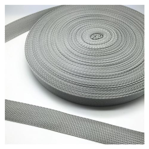 LCKKJHG Gurtband 5 Yards 20 mm breites Gurtband, Nylon-Gurtband, Rucksack-Umreifung, Sicherheitsgurt, DIY, Haustier-Seil, Nähen, Basteln(Grey) von LCKKJHG