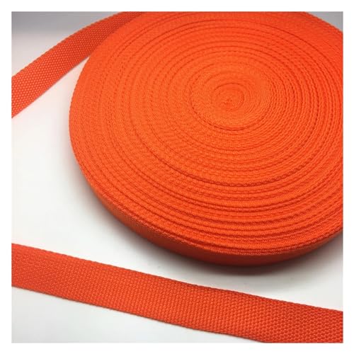LCKKJHG Gurtband 5 Yards 20 mm breites Gurtband, Nylon-Gurtband, Rucksack-Umreifung, Sicherheitsgurt, DIY, Haustier-Seil, Nähen, Basteln(Orange) von LCKKJHG