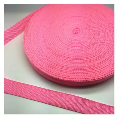 LCKKJHG Gurtband 5 Yards 20 mm breites Gurtband, Nylon-Gurtband, Rucksack-Umreifung, Sicherheitsgurt, DIY, Haustier-Seil, Nähen, Basteln(Pink) von LCKKJHG