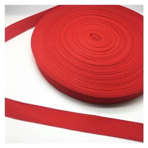 LCKKJHG Gurtband 5 Yards 20 mm breites Gurtband, Nylon-Gurtband, Rucksack-Umreifung, Sicherheitsgurt, DIY, Haustier-Seil, Nähen, Basteln(Red) von LCKKJHG