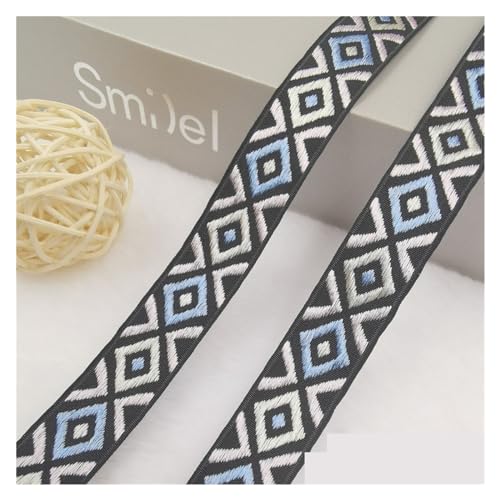LCKKJHG Gurtband 5 Yards 20 mm glänzende, bonbonfarbene, gewebte, bestickte Jacquard-Bänder, Dekoration, seidiges Gurtband for Haustierhalsbänder, Taschen und Kleidung(GS02 20mm 5Yards) von LCKKJHG