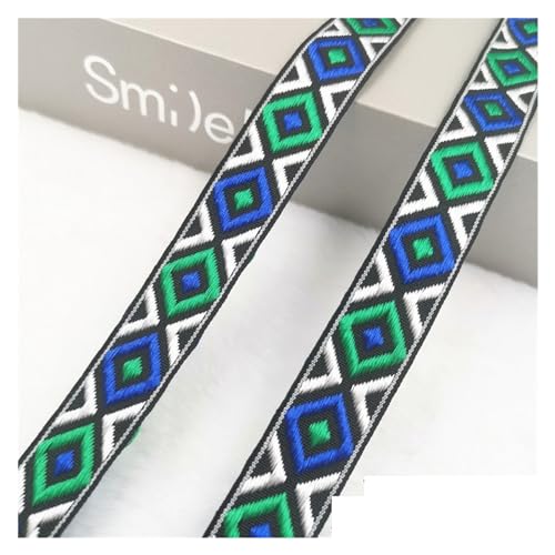 LCKKJHG Gurtband 5 Yards 20 mm glänzende, bonbonfarbene, gewebte, bestickte Jacquard-Bänder, Dekoration, seidiges Gurtband for Haustierhalsbänder, Taschen und Kleidung(GS06 20mm 5Yards) von LCKKJHG