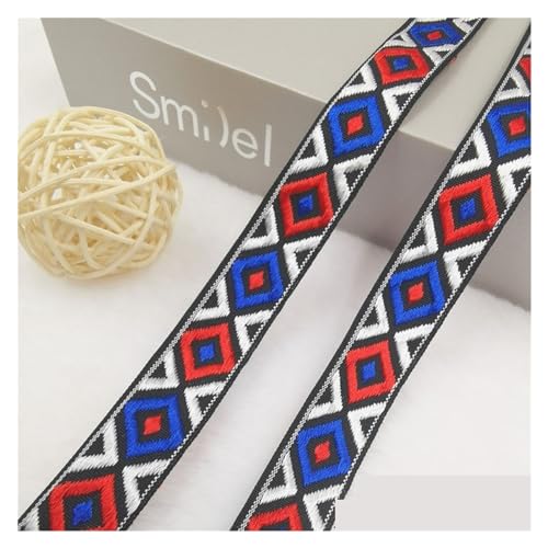 LCKKJHG Gurtband 5 Yards 20 mm glänzende, bonbonfarbene, gewebte, bestickte Jacquard-Bänder, Dekoration, seidiges Gurtband for Haustierhalsbänder, Taschen und Kleidung(GS08 20mm 5Yards) von LCKKJHG