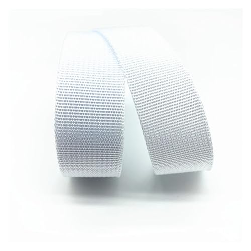 LCKKJHG Gurtband 5 Yards 30 mm Canvas-Band, Gürteltaschen-Gurtband, Nylon-Gurtband, Haustier-Gurtband, Rucksack-Umreifung, Nähen, Tasche, Gürtel, Zubehör(White) von LCKKJHG