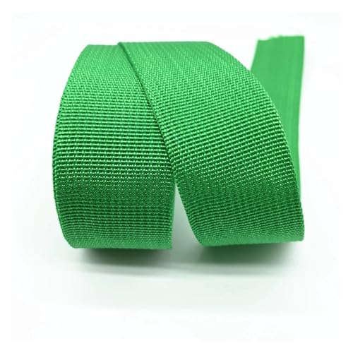 LCKKJHG Gurtband 5 Yards 38 mm Canvas-Band, Gürteltasche, Gurtband, Nylon-Gurtband, Haustier-Gurtband, Rucksack-Umreifung, Nähen, Tasche, Gürtel, Zubehör(Green) von LCKKJHG