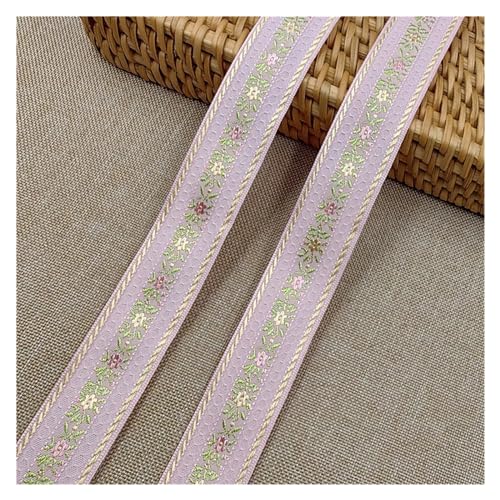 LCKKJHG Gurtband 5Yards 25-35MM Schöne Glänzende Kleine Blume Bestickt Jacquard Band Gurtband Spitze for DIY Haar Ornamente Haustier Halsband Zubehör(05 25MM) von LCKKJHG