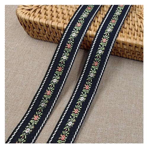 LCKKJHG Gurtband 5Yards 25-35MM Schöne Glänzende Kleine Blume Bestickt Jacquard Band Gurtband Spitze for DIY Haar Ornamente Haustier Halsband Zubehör(08 25MM) von LCKKJHG