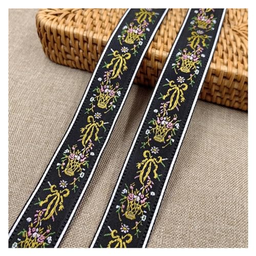 LCKKJHG Gurtband 5Yards 25-35MM Schöne Glänzende Kleine Blume Bestickt Jacquard Band Gurtband Spitze for DIY Haar Ornamente Haustier Halsband Zubehör(13 30MM) von LCKKJHG